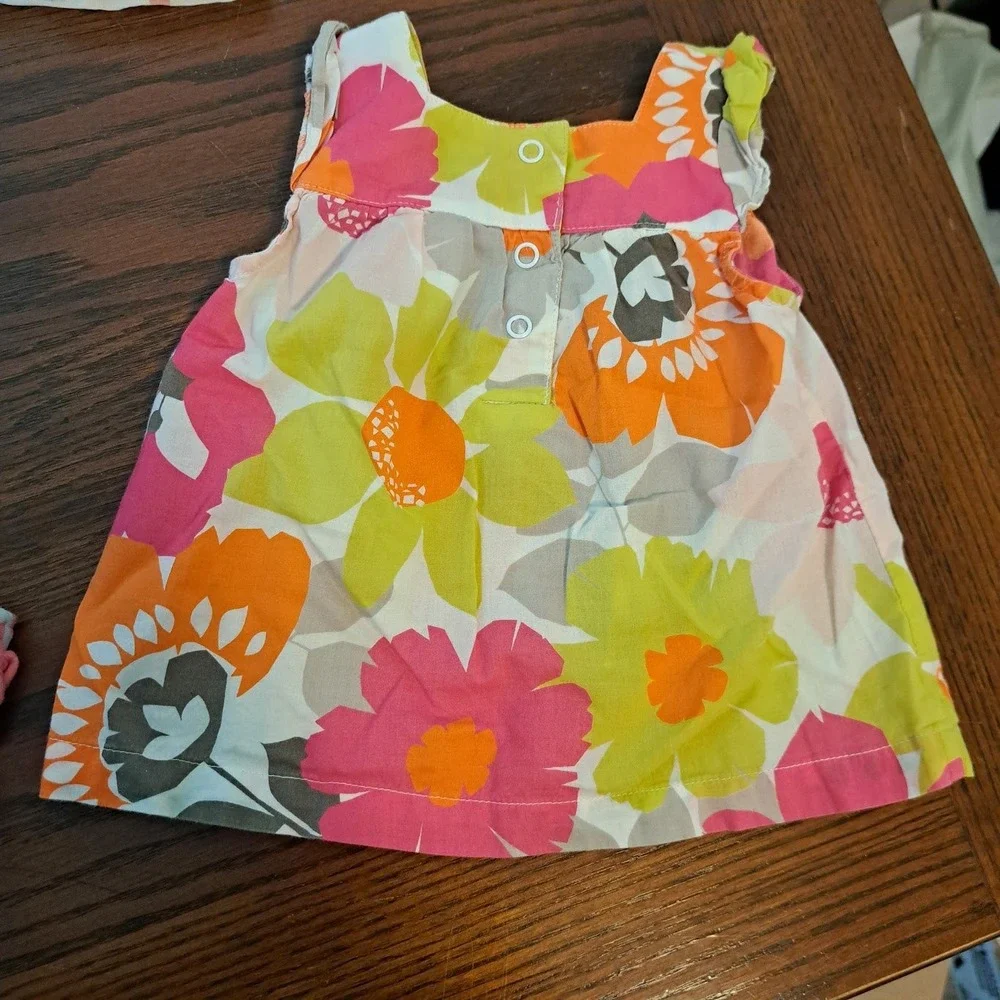 Baby Girl Dress Bundle 6-9M Carter's H&M Floral Polka Dot Dolphin 3 Piece Set